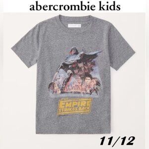 🩷 abercrombie kids - Girls Star Wars Graphic Tee - Grey. Size: 11/12. NIB
